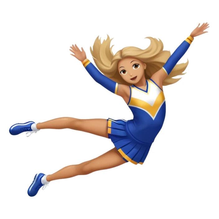 Cheerleader falling from stunt sticker