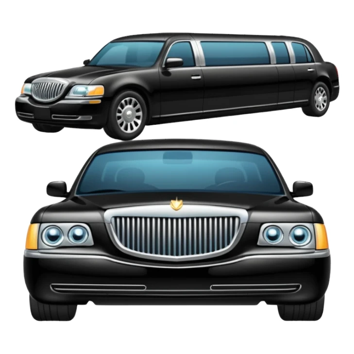 a black limo sticker