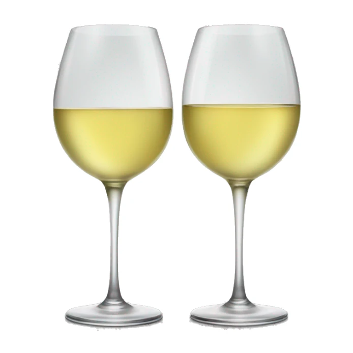 Two white wine glasses doing sheers sticker