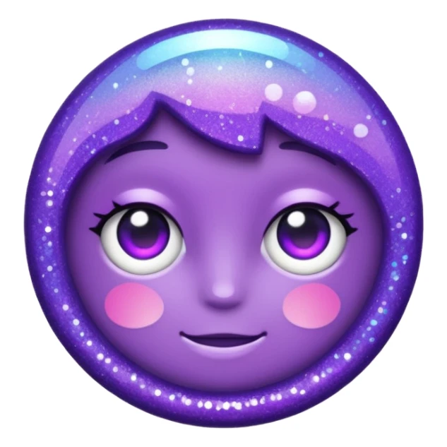 glitter purple no cancel sticker