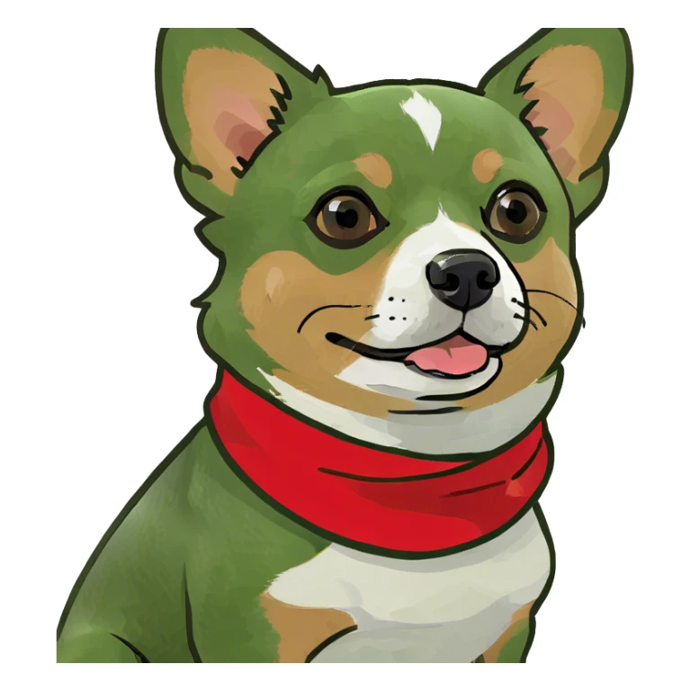 dark brown corgi chihuahua  sticker