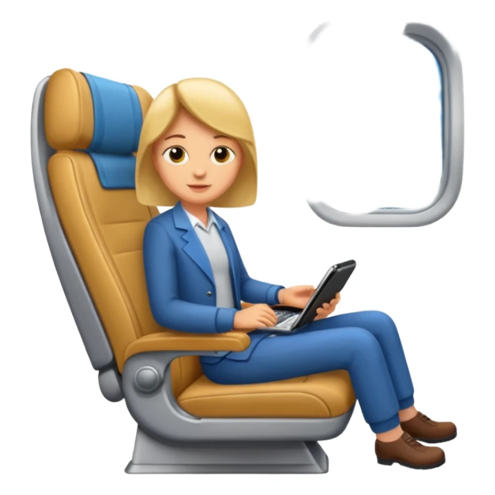 passanger in plane seat sticker