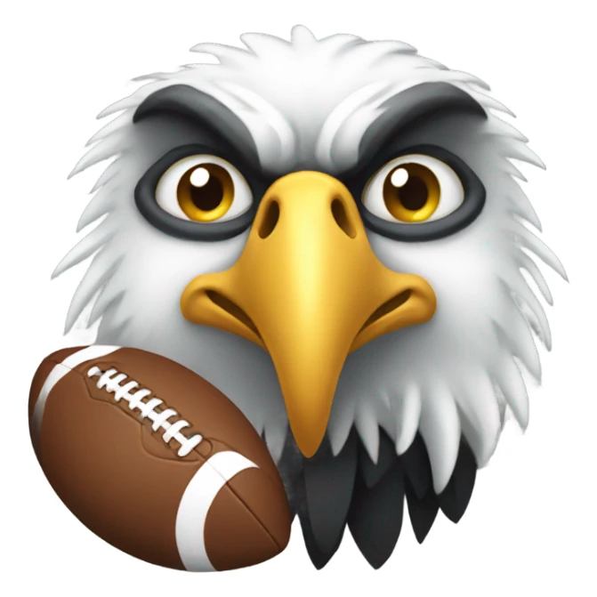 Eagle with football sticker