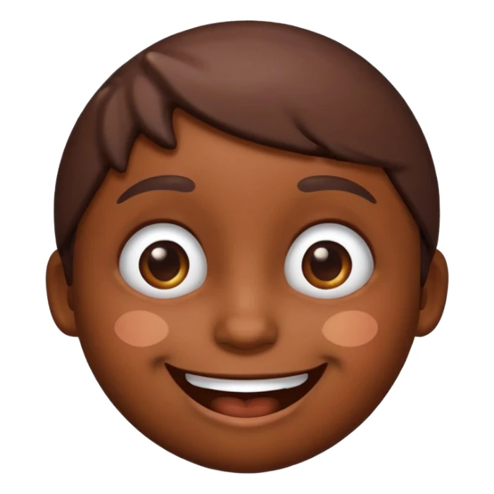 Emoji with chocolate on face sticker
