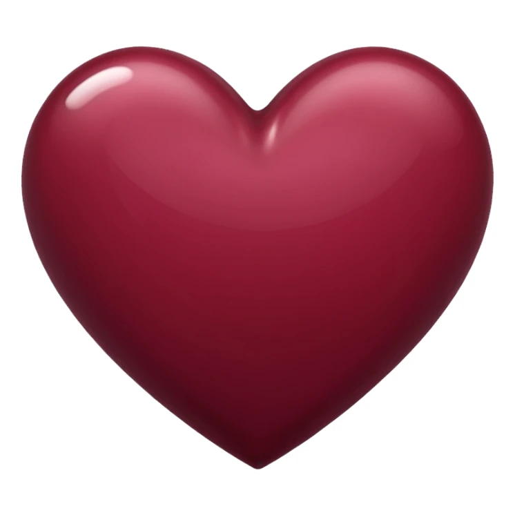 Burgundy Heart sticker