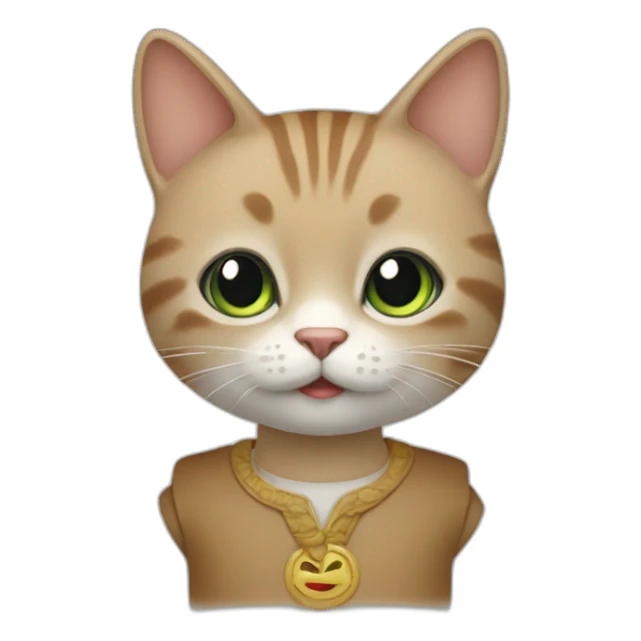 Un chat humanoïdes sticker