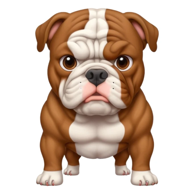 bulldog ingles atigrado con blanco sticker