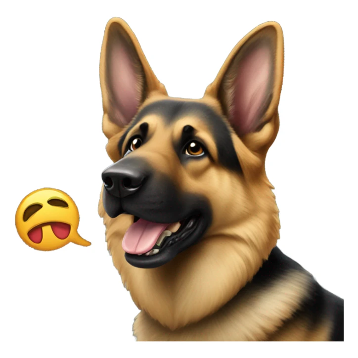 German shepherd to T. rex sticker