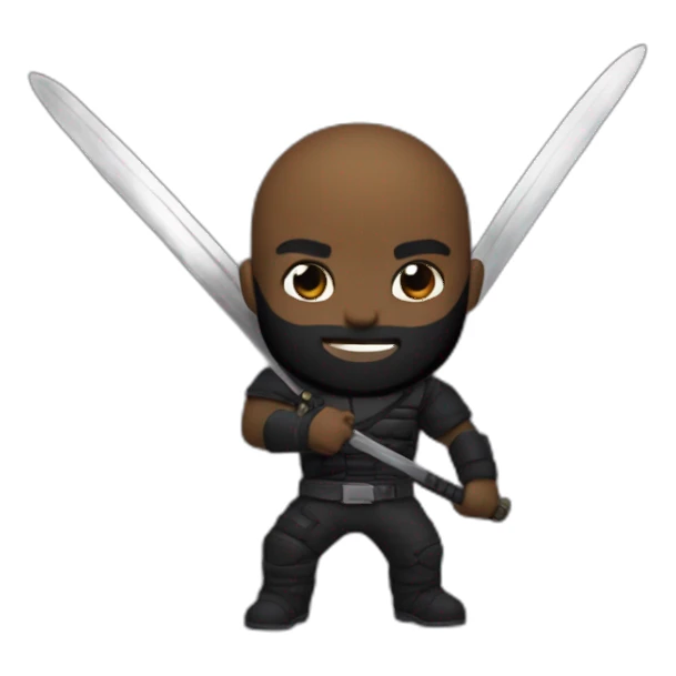 Kaaris avec un katana sticker