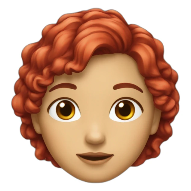 Fille-cheveux-chatanis-rouges- sticker