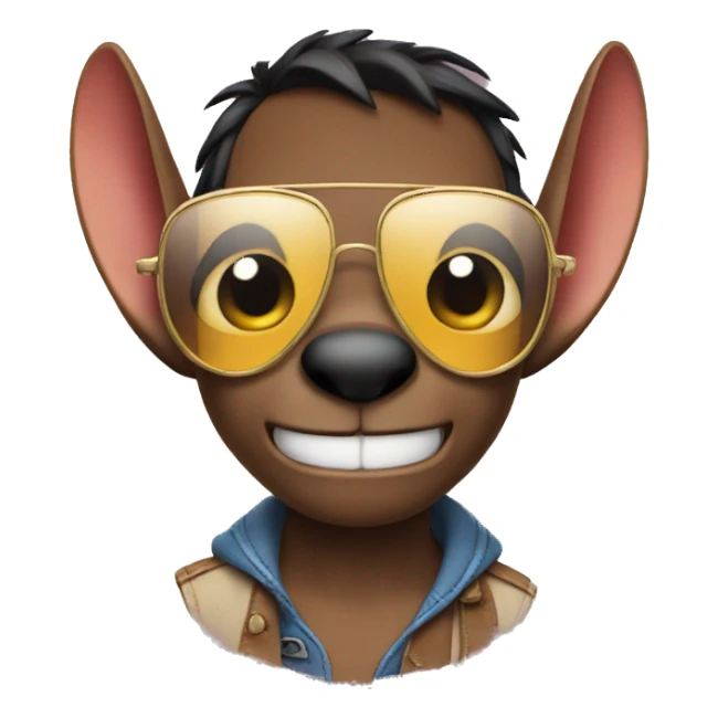 stitch wearing sunglasses  sticker