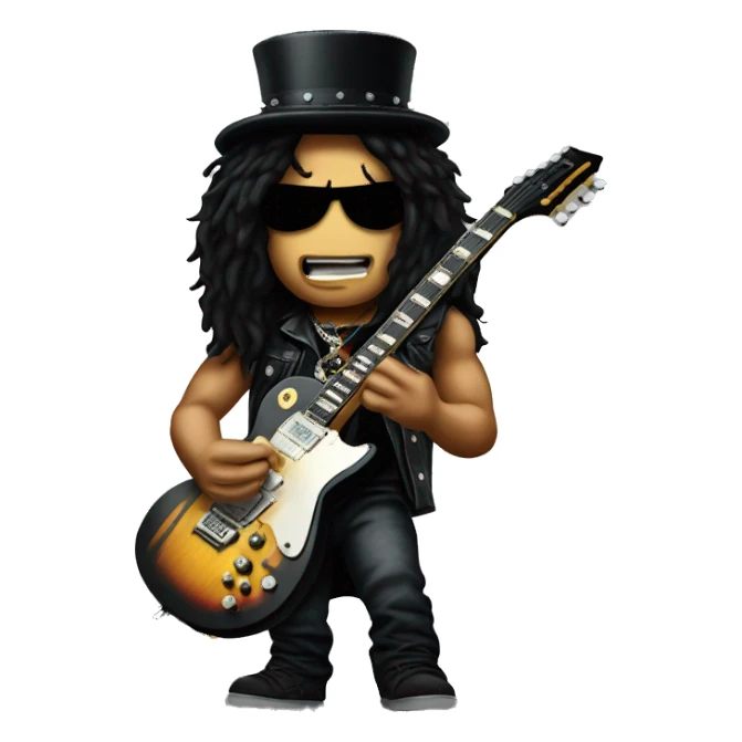 Slash from Guns'N'Roses face sticker