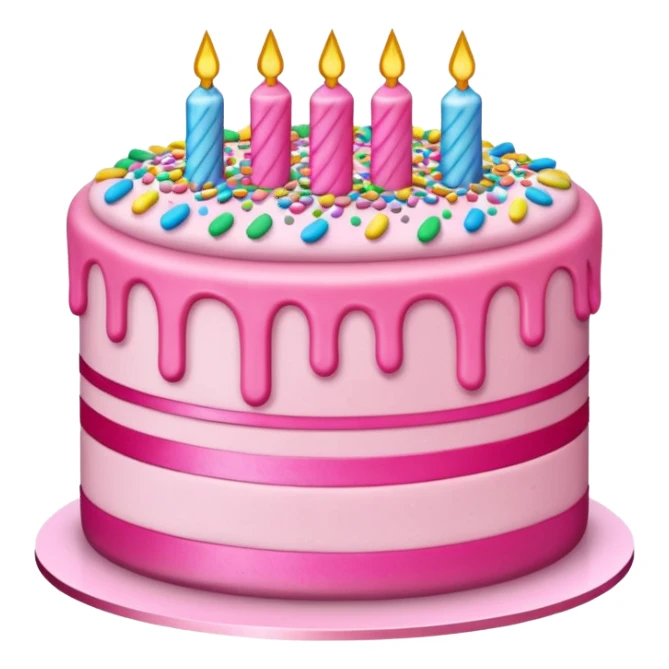 Glitter Pink Cake sticker