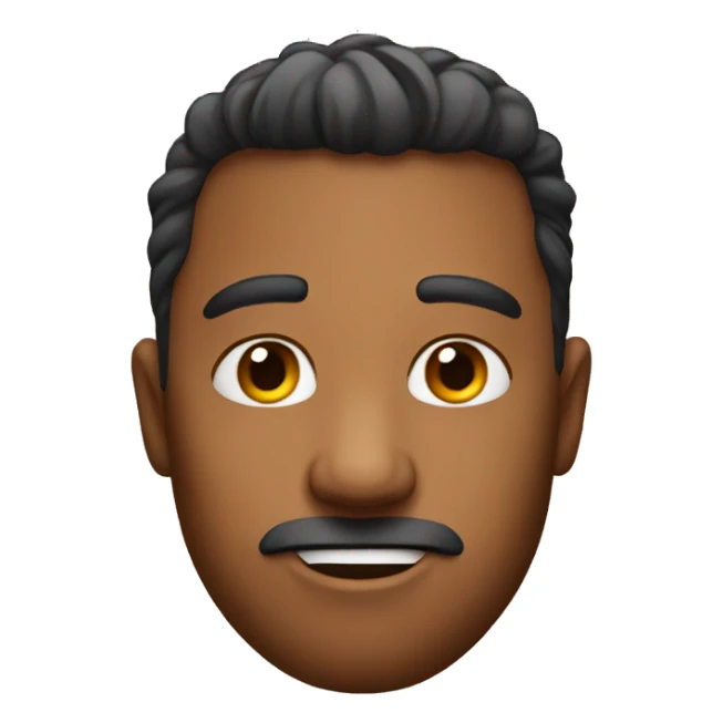 Cringe emoji with a monobrow sticker