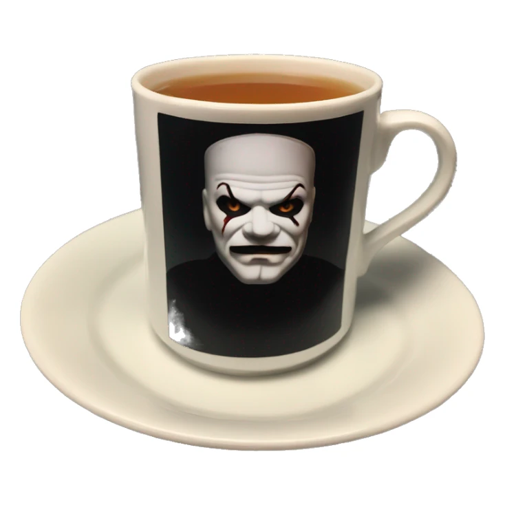 King diamond in a black tea cup sticker