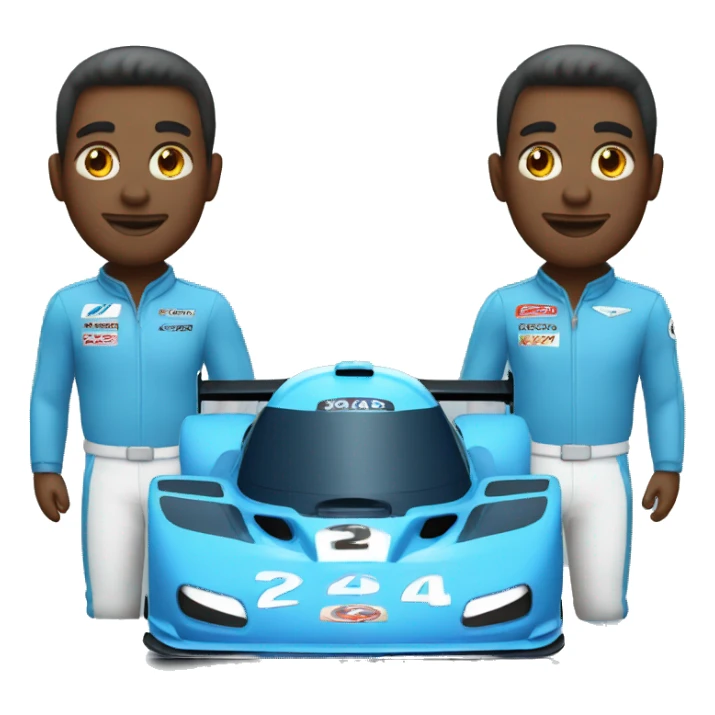 Blue race car sticker