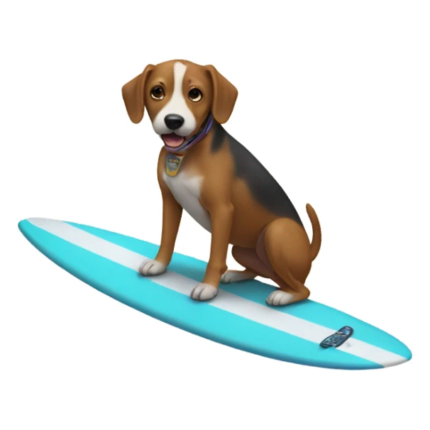 Dog surfer  sticker