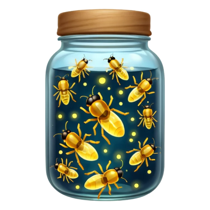 fireflies in a jar sticker
