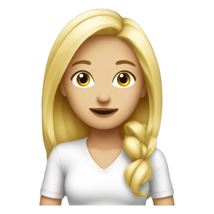 Flirting blonde girl sticker