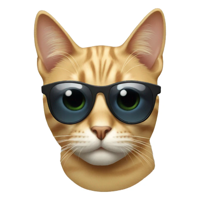 Cat with sunglasses sticker