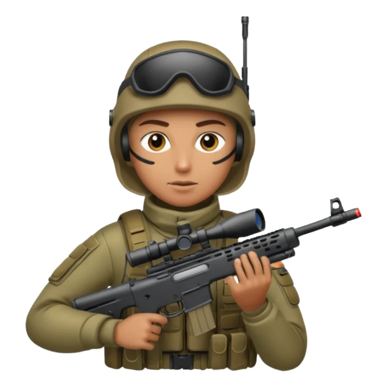 Sniper with laser sticker