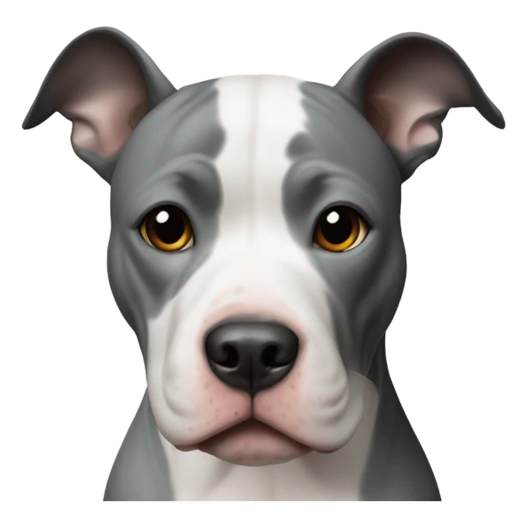 white and black pitbull  sticker