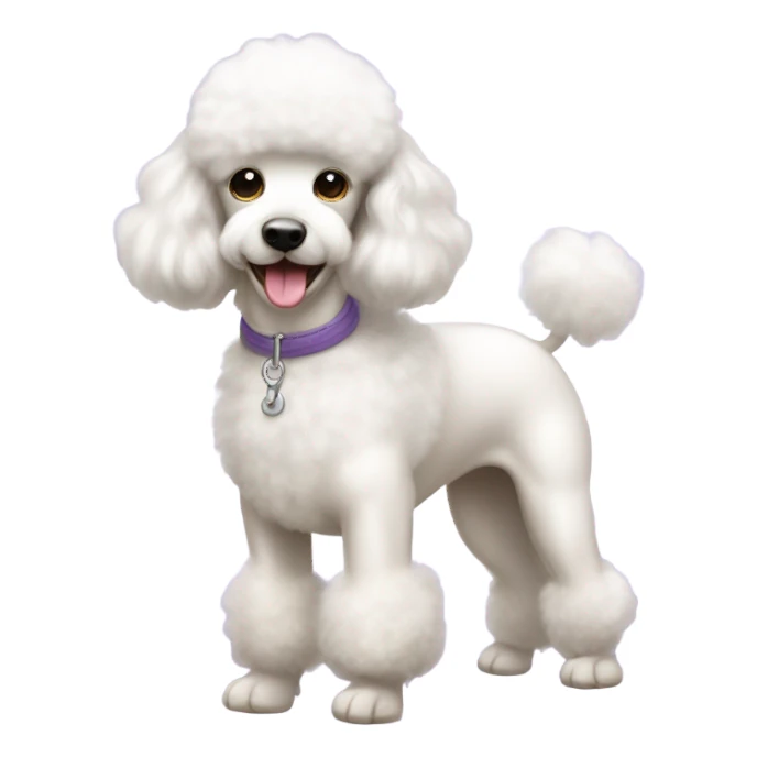 White poodle in spa sticker