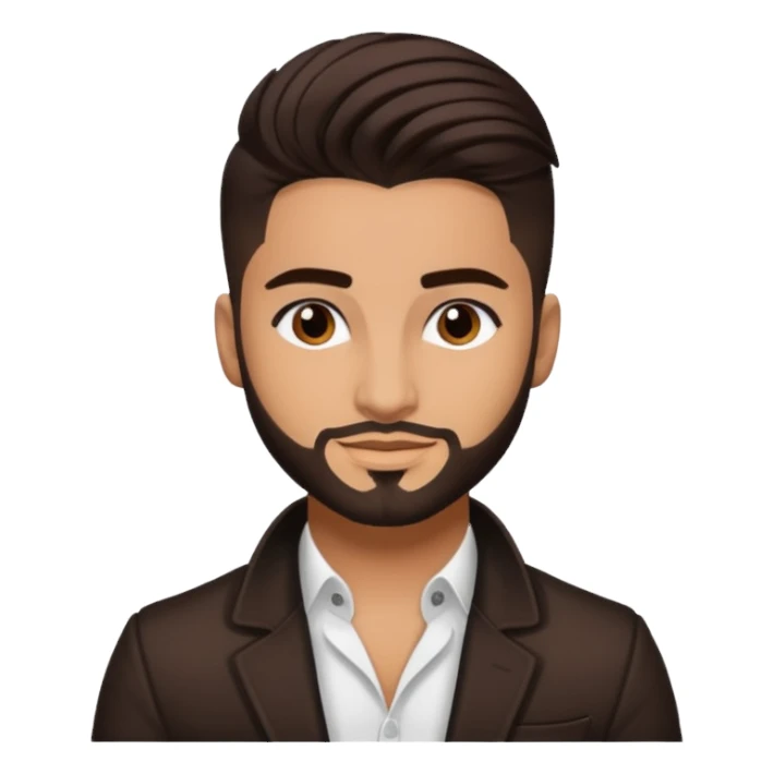 Maluma with dark brown hair sticker