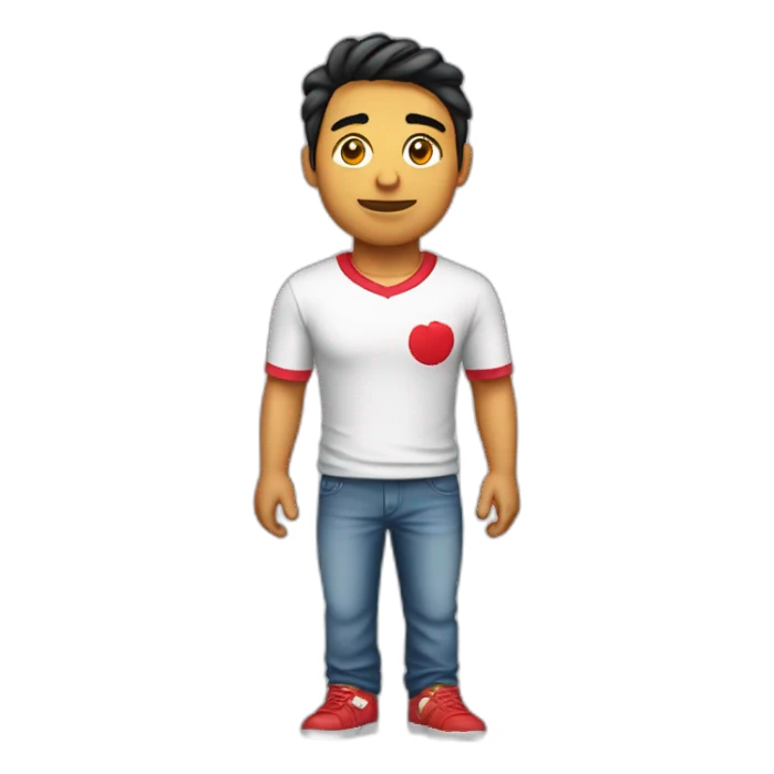 Chico con camiseta de Perú sticker