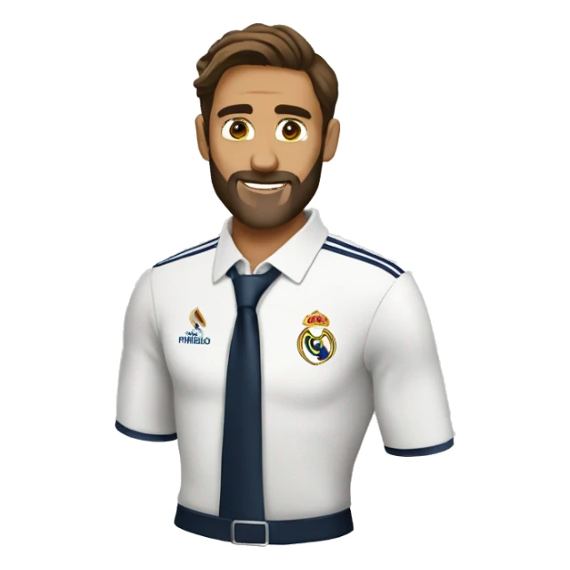 leon con la camisa del real madrid sticker
