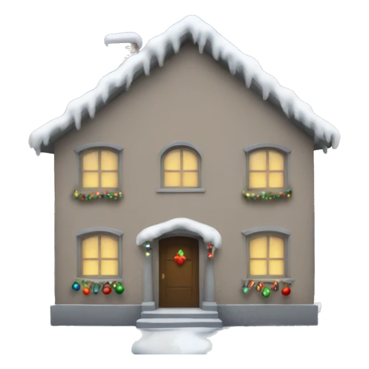 House with Christmas lights sticker