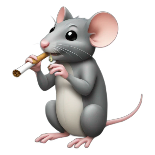 Rat smoking à joint sticker