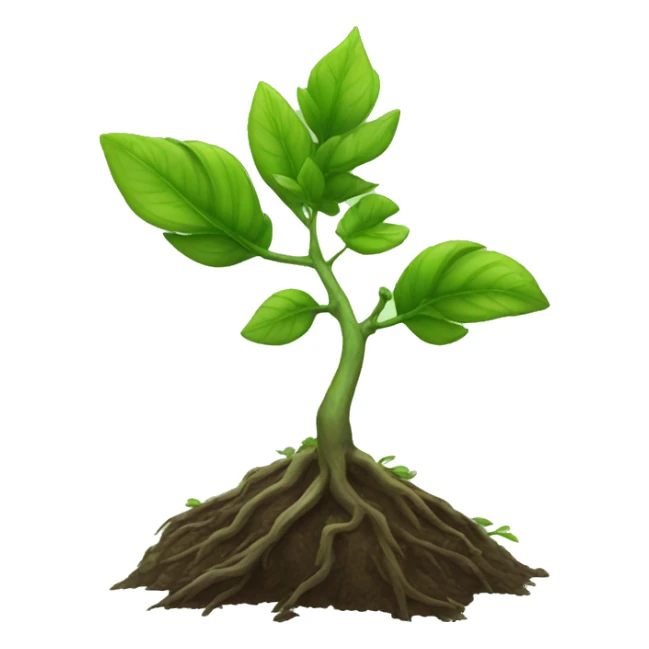 plant growing from a branch sticker