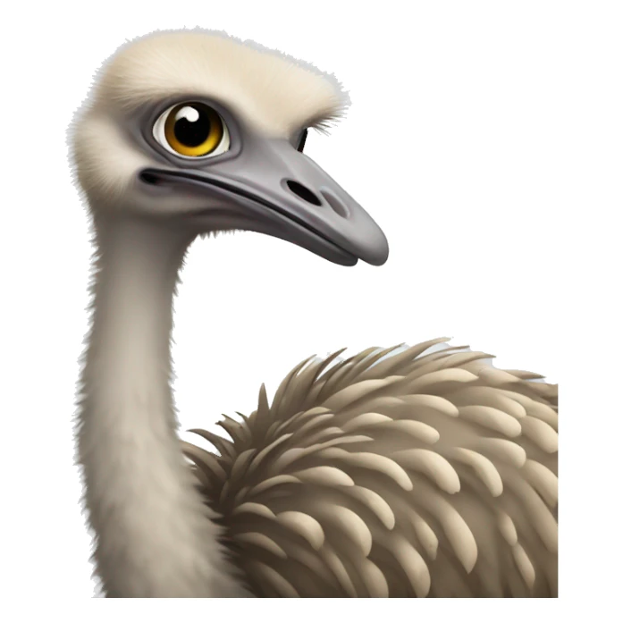 Ostrich with head under sand from aside sticker