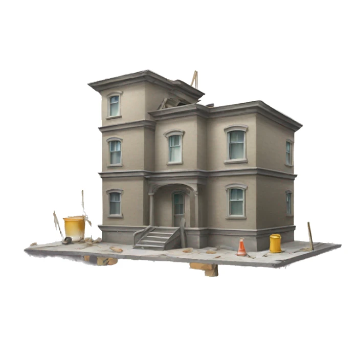 building under repair sticker