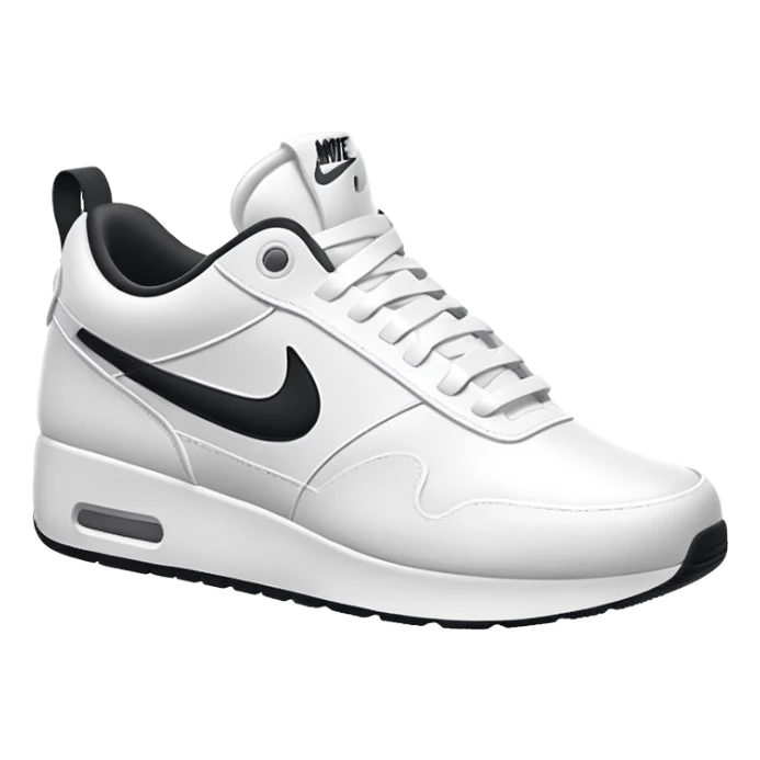3d style white nike sneakers sticker