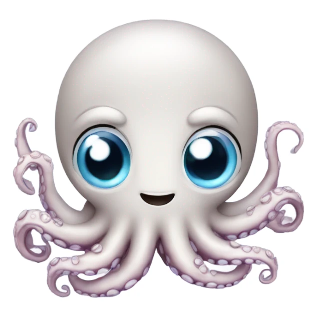Cute octopus big blue eyes sticker