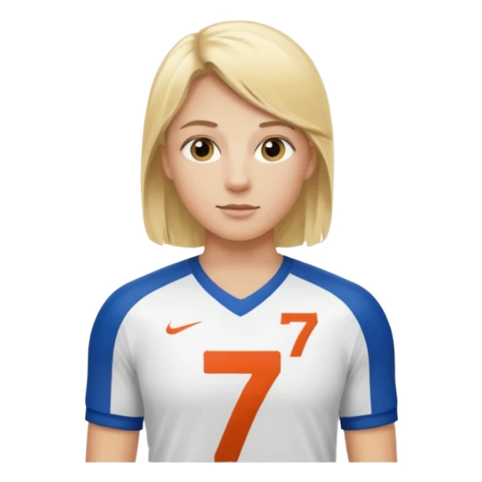 blonde Number 7 Printed Athlete sticker