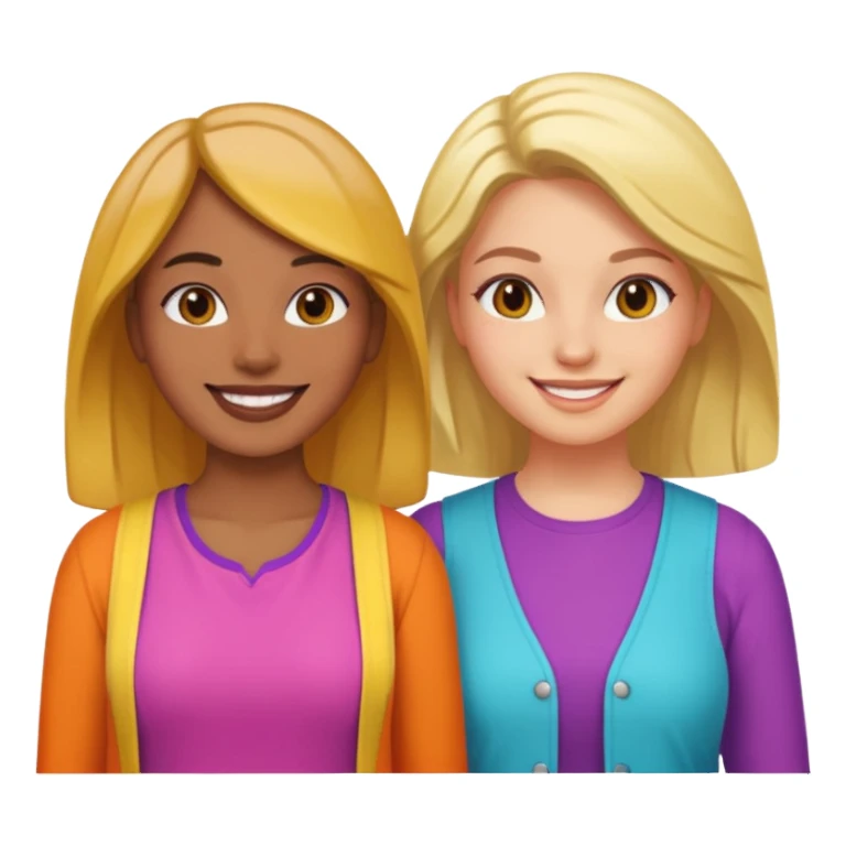 Two women friends sticker
