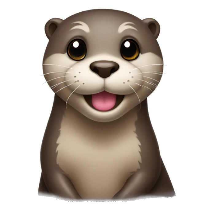 Otter with heart eyes sticker