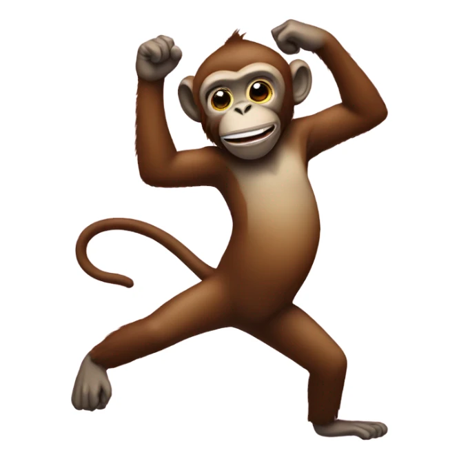 monkey dabbing and popping  sticker
