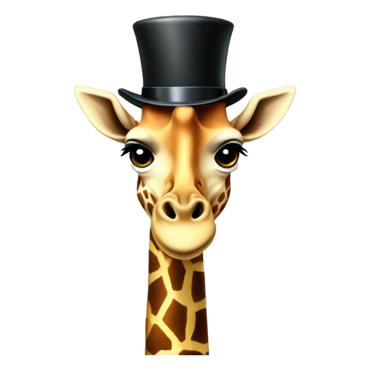 Top hat giraffe sticker