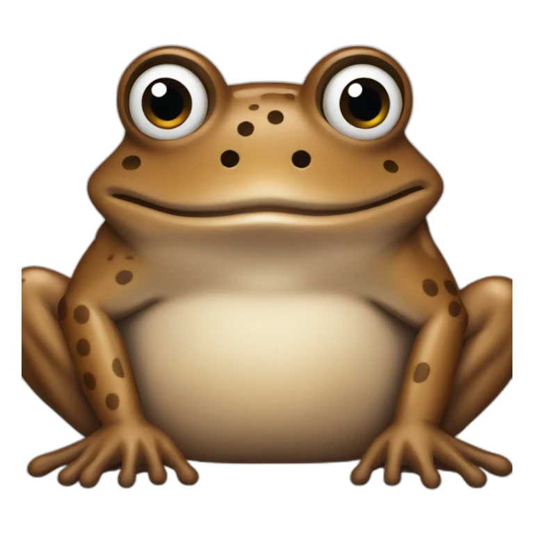 lazy brown frog sticker