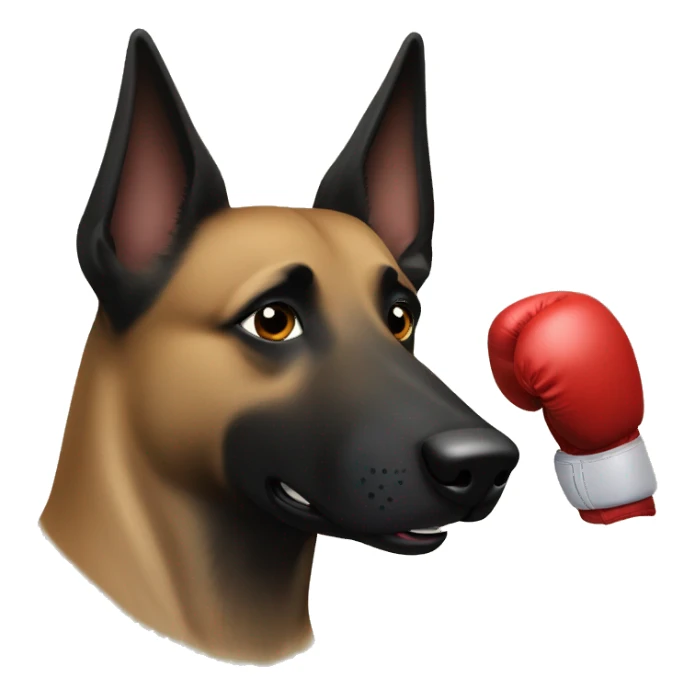 boxing Training  Dog The Belgian Shepherd sticker