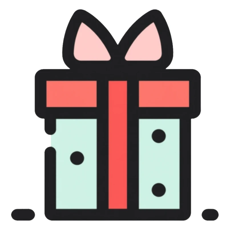 birthday present box sticker