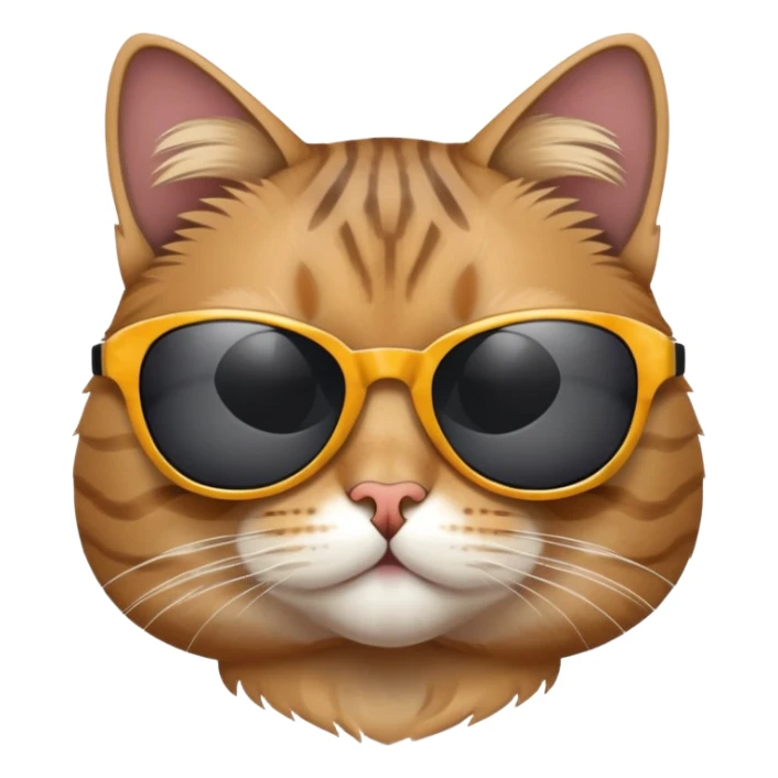 Cat with sunglasses sticker