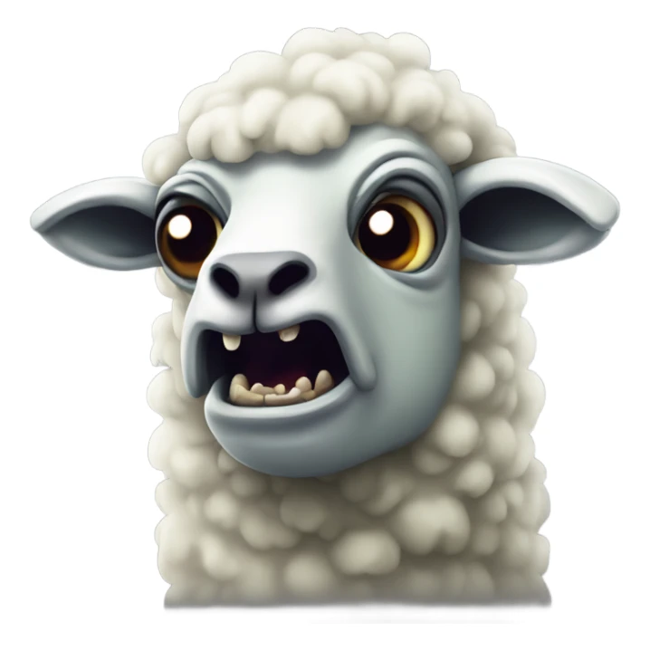 crazy zombie sheep sticker