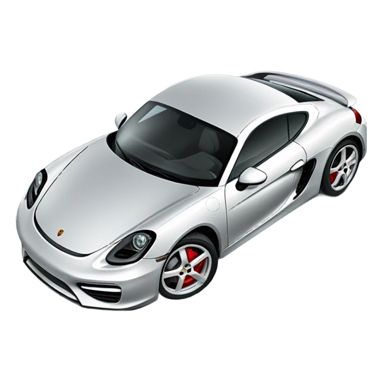 Porsche Cayman with Ski Carrier  sticker