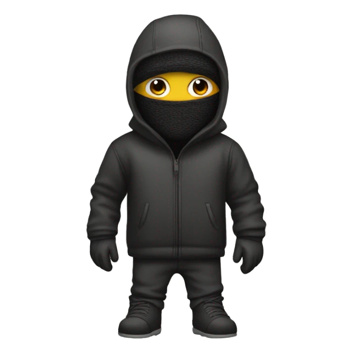 robber in a ski madk sticker