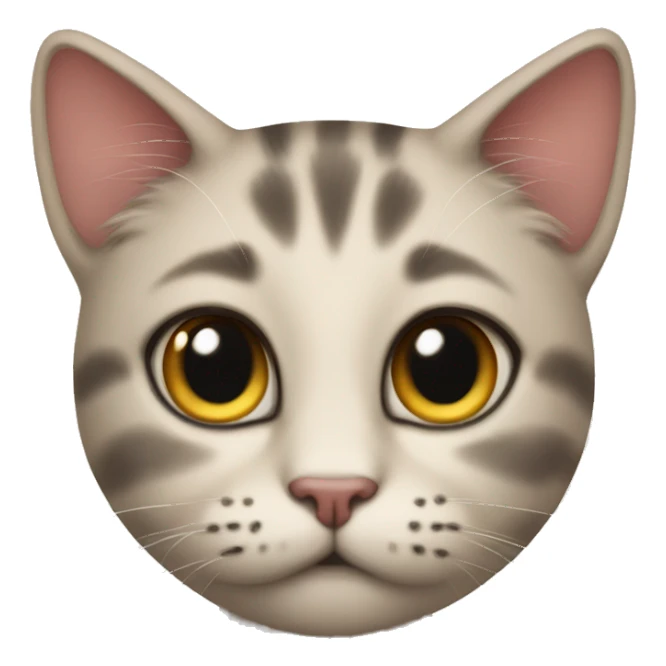 Kitty cat with human face sticker